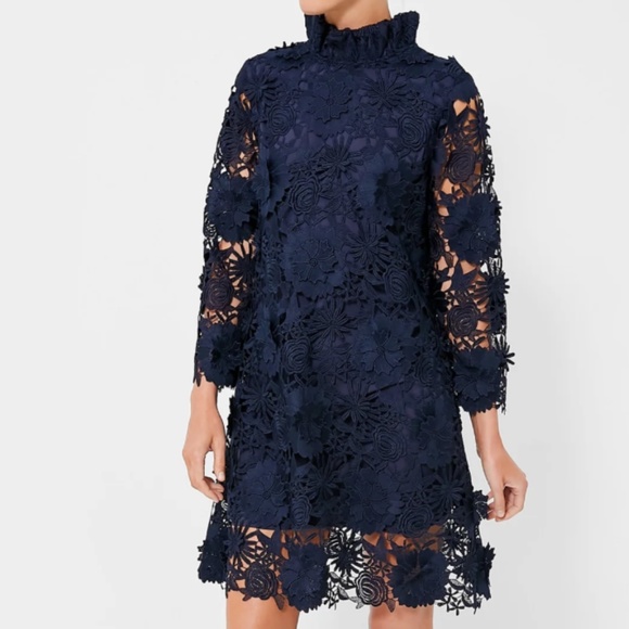 Tuckernuck Dresses & Skirts - Tuckernuck Navy Guipure Lace Daphne Dress